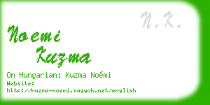 noemi kuzma business card